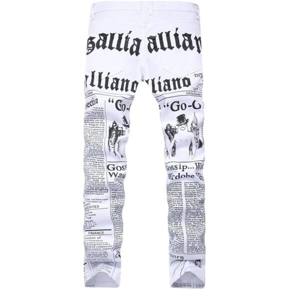 New w Tags Slim Fit Stretch Jeans, Printed Skinny Jeans for Men Fashion - Picture 2 of 7